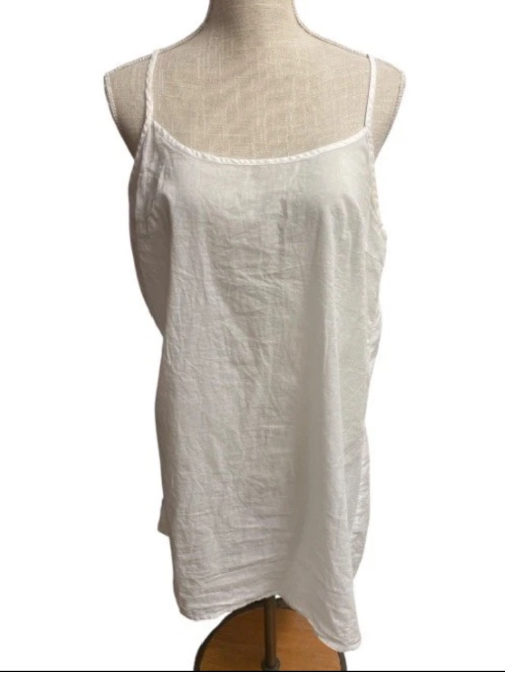 GAP x DOEN Dress Size M White Cotton Slip Cami Mini Chemise Sleeveless Lounge